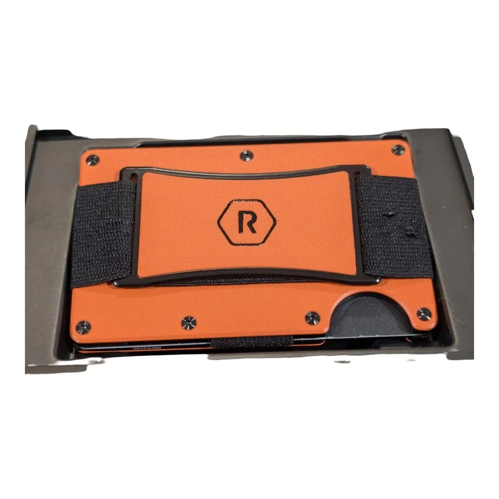 Qq8U The Ridge Wallet RFID Block Aluminum Cash Strap - Basecamp Orange - Used